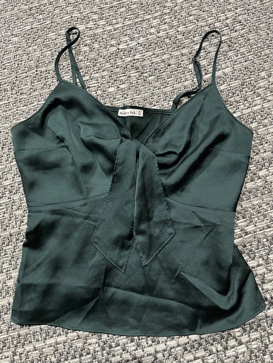 Abercrombie & Fitch Tops - Abercrombie & Fitch | Green Fit And Flare Tank With Bow